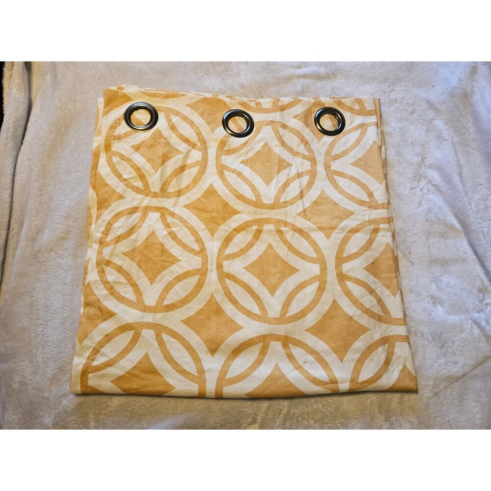 Yellow & White Geometric Curtain Panel